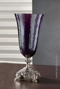 Euroluce Lampadari BAROCCO Small vase / Amethyst - Silver - ваза производства Италии: фото, описание, характеристики, цена, отзывы